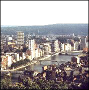 Une vue aérienne de la ville de Liège